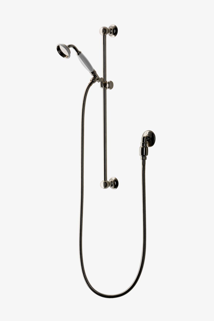 Julia Handshower On Bar with White Porcelain Handle