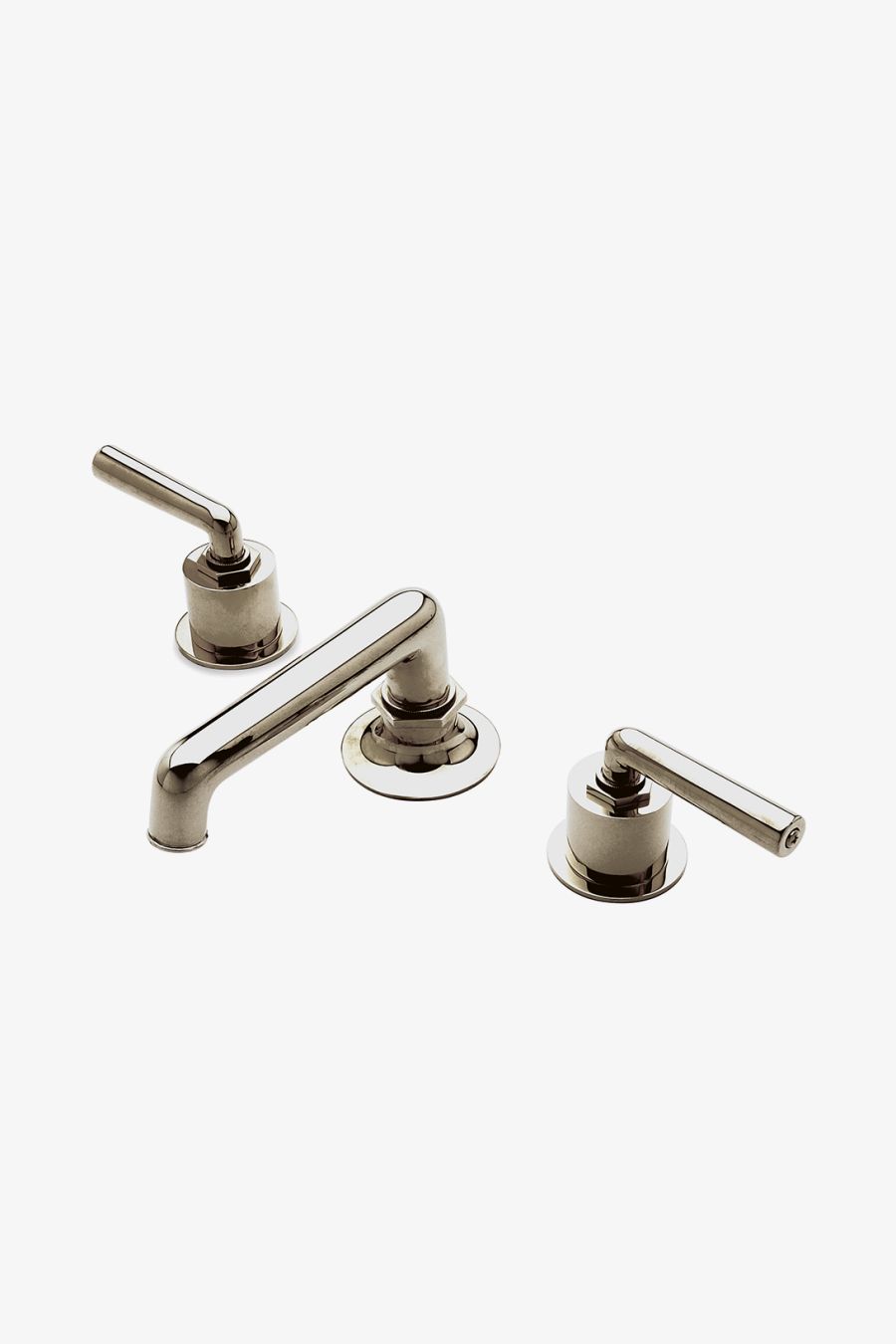 Henry Low Profile Three Hole Deck Mounted Lavatory Faucet with Metal Lever Handles