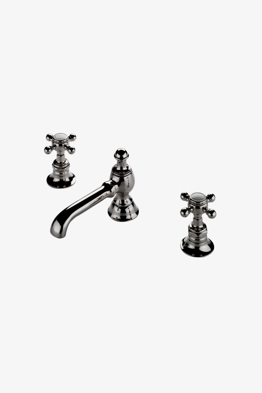 Julia Low Profile Three Hole Deck Mounted Lavatory Faucet with Metal Cross Handles