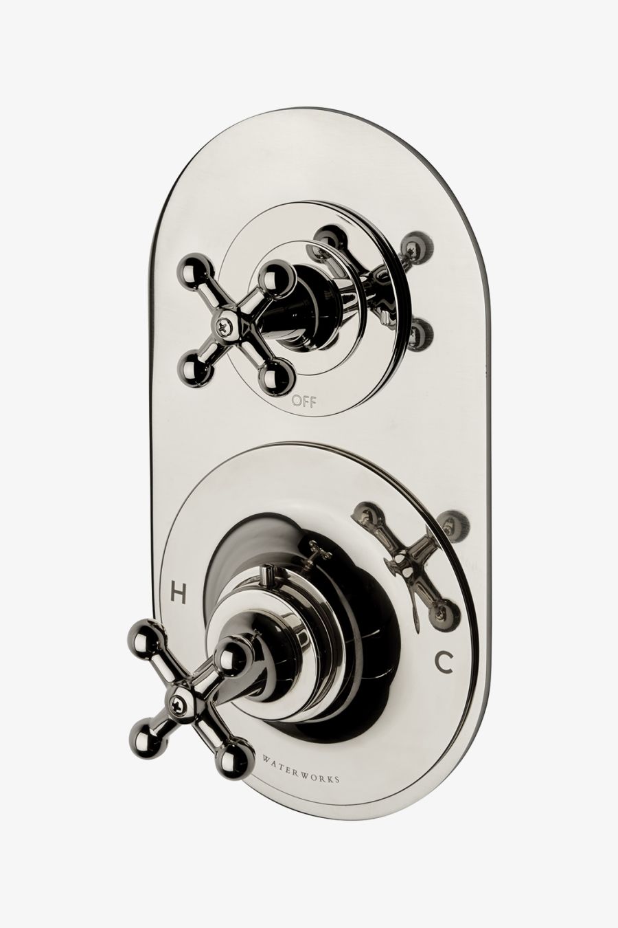 Dash Metal Cross Handle Thermostatic with Metal Cross Handle Two way Diverter Trim