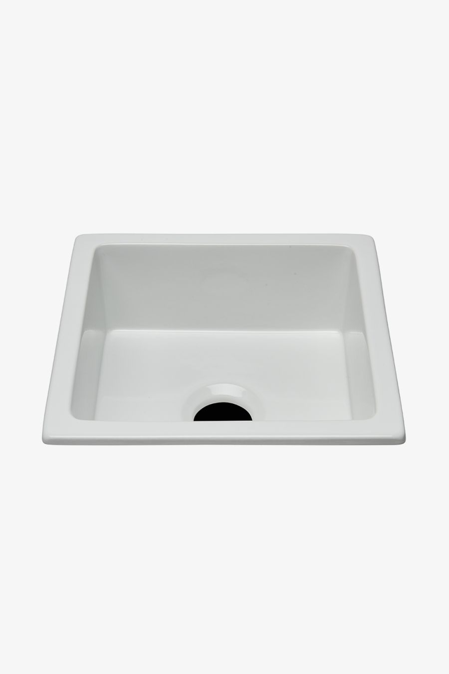 Clayburn 17 1/2" x 18 3/8" x 7 7/8" Fireclay Prep Sink with Center Drain