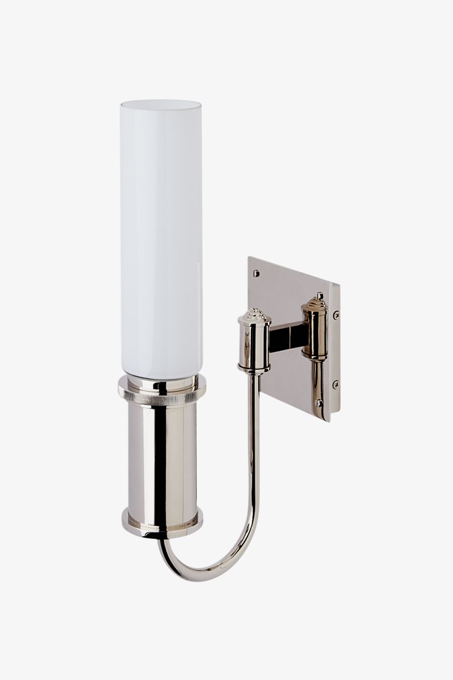 Henry Chronos Wall Mounted Single Swing Arm Sconce with Glass Shade